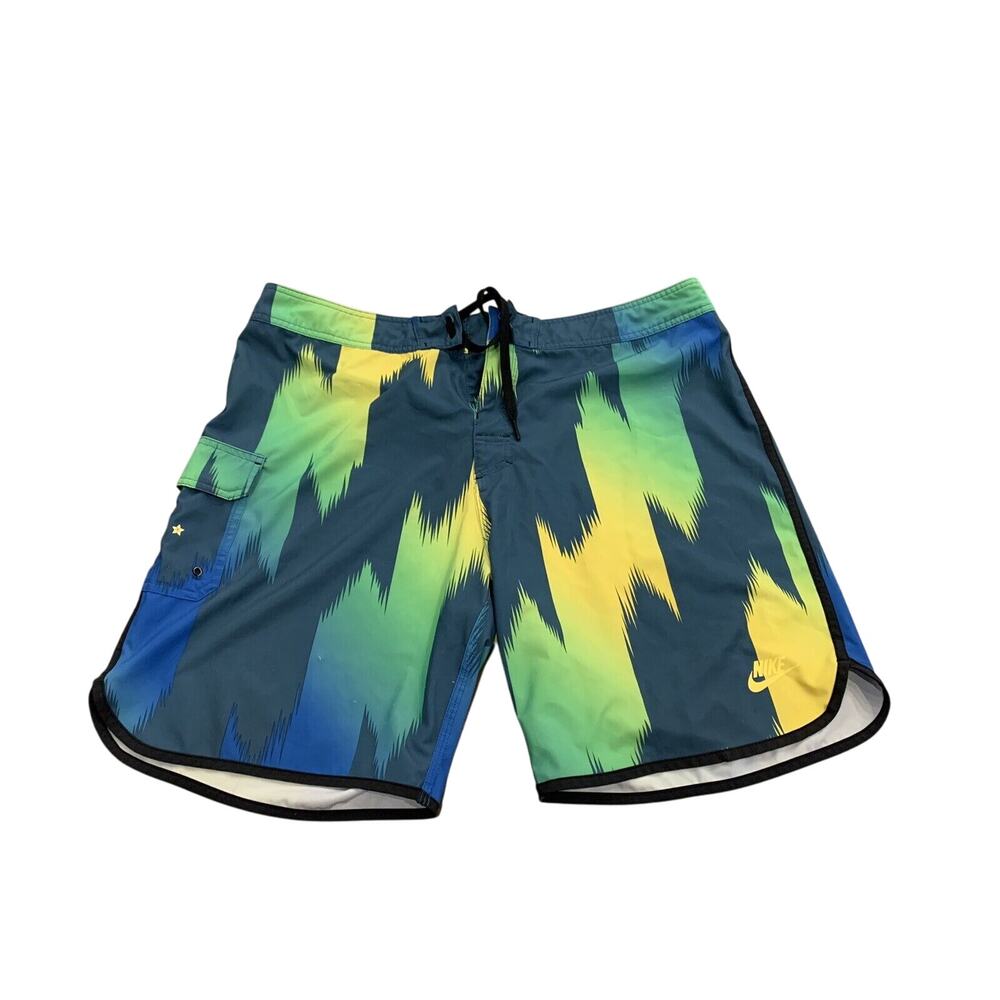 Nike Mens Multicolor GF Allover Print Soccer Shorts Size 38 589351-311